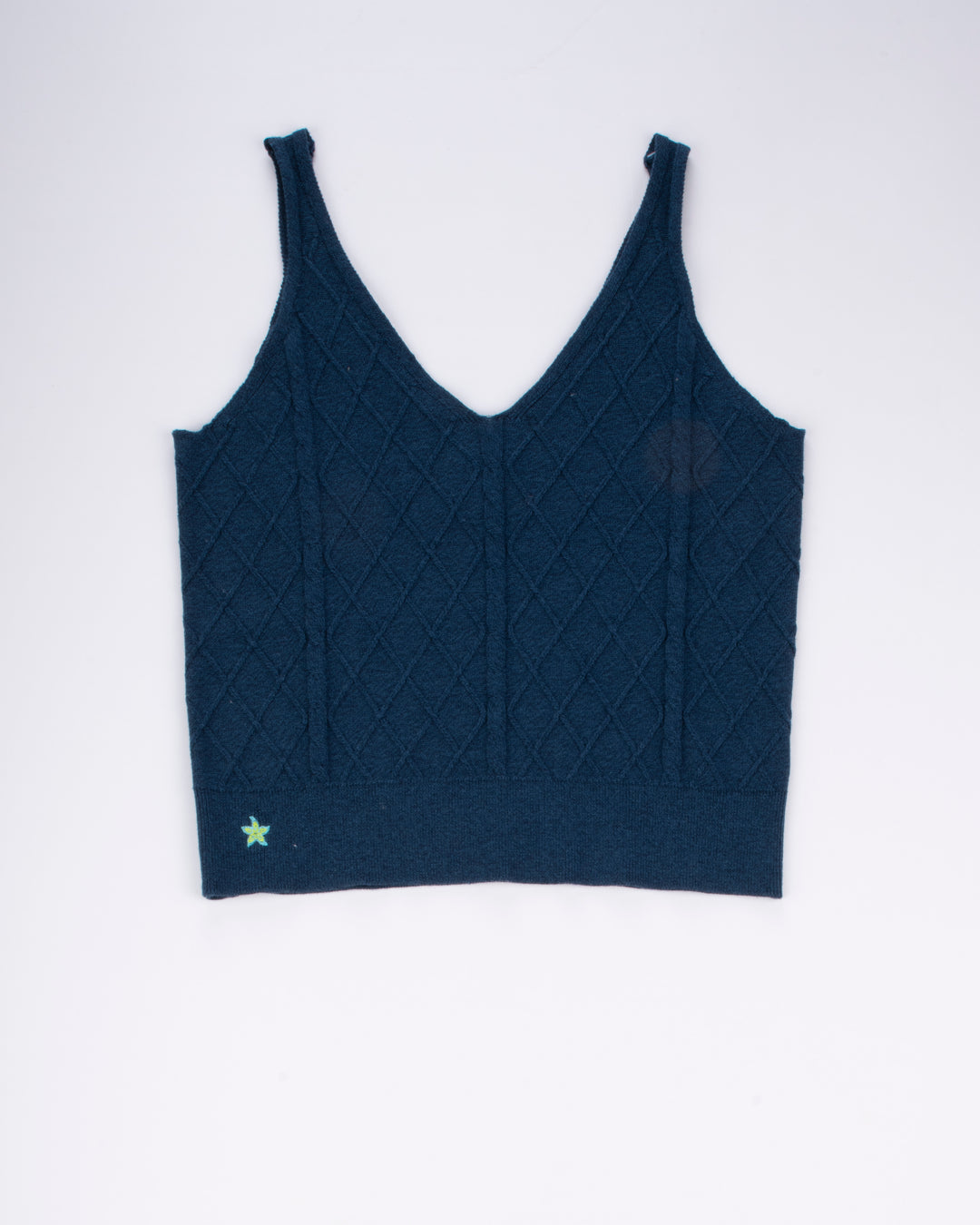 Cable Knit Tank- Coastal Navy