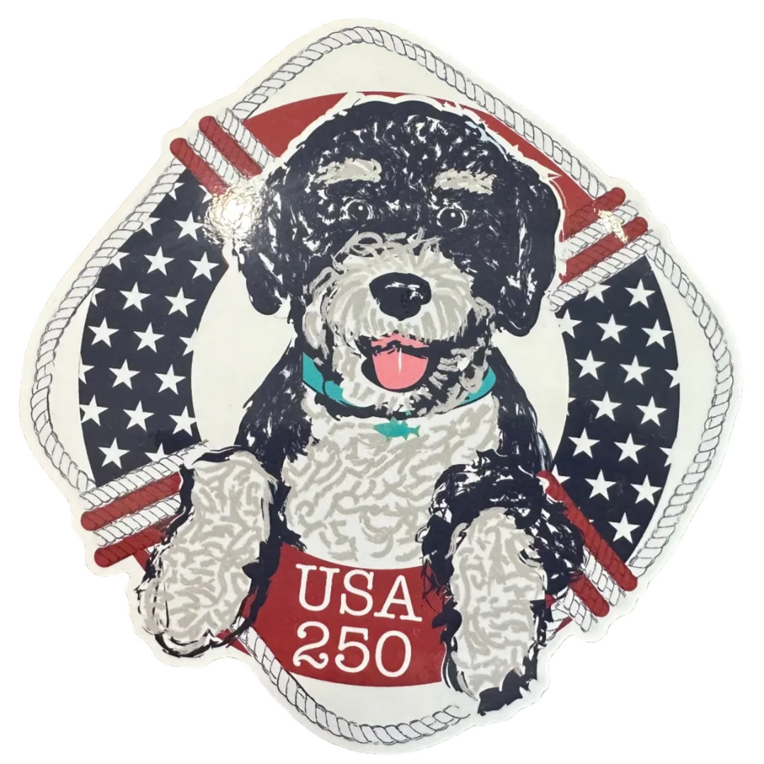 All-American Blue Dog Sticker