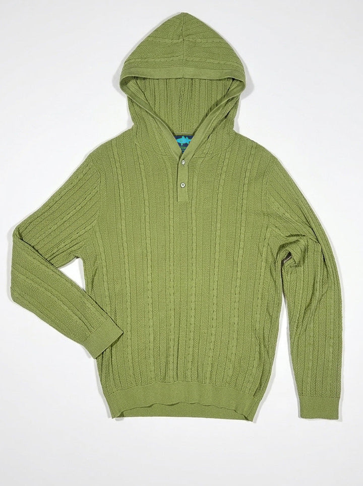 Cable Knit Henley Hoodie