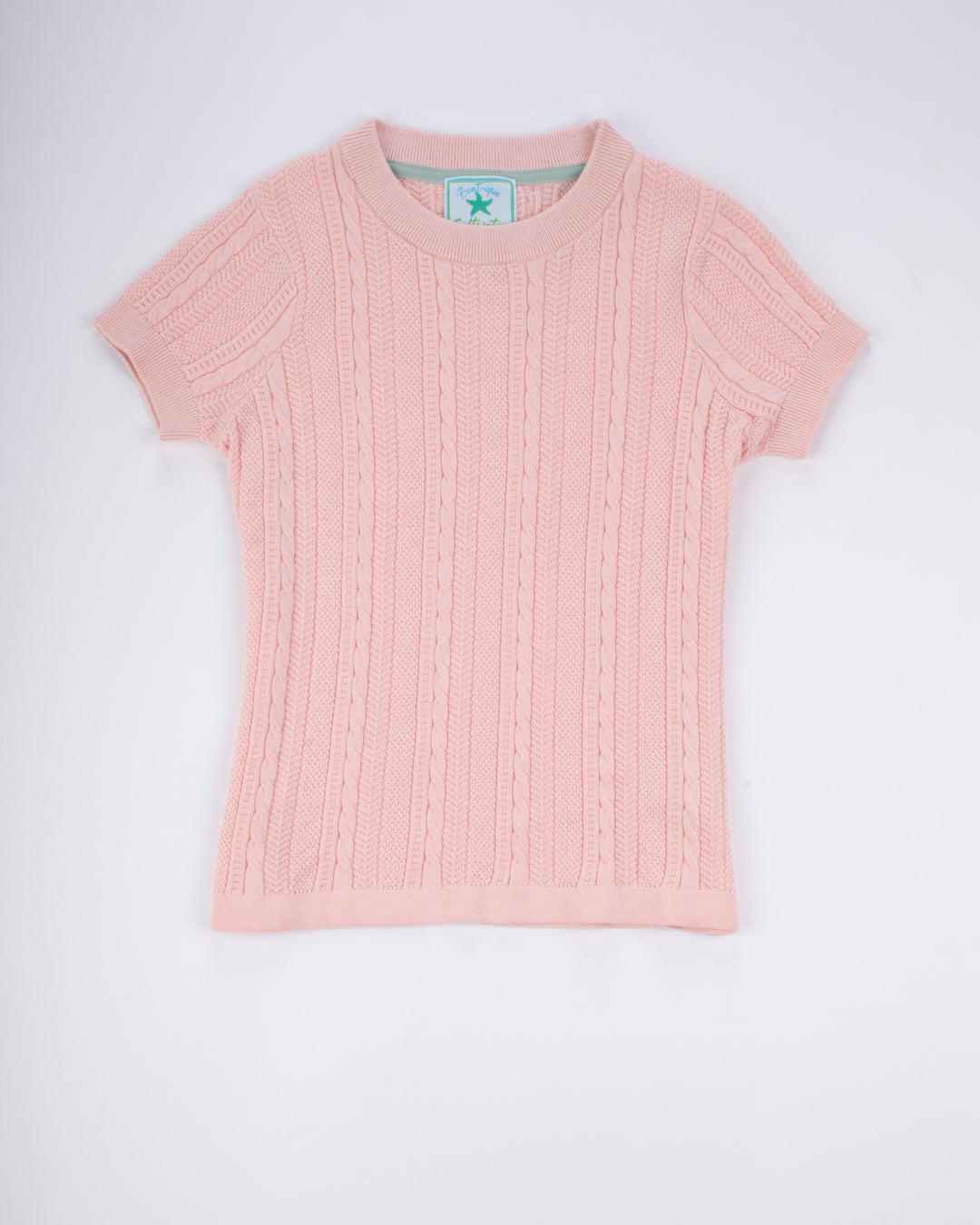 Cable Knit Short Sleeve