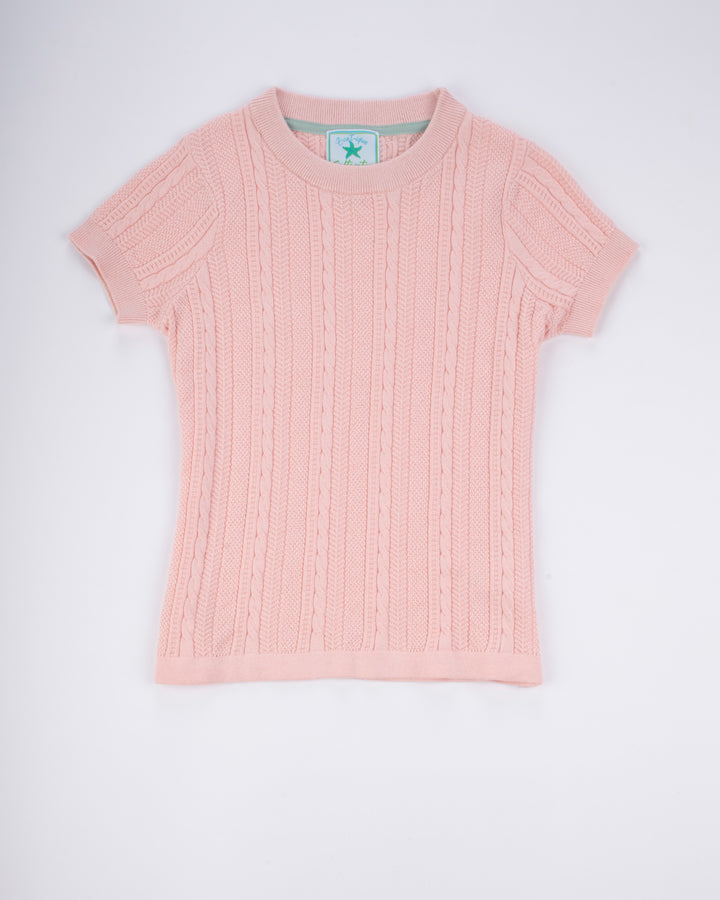 Cable Knit Short Sleeve