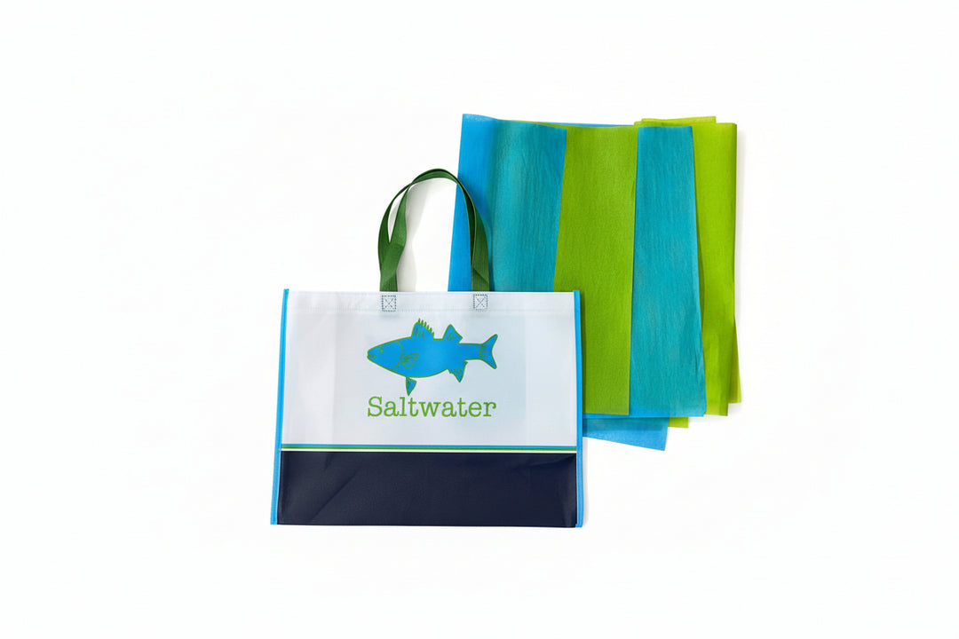 Saltwater Gift Wrap Bag &amp; Tissue Paper Large