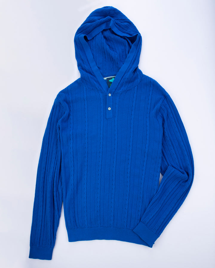 Cable Knit Henley Hoodie