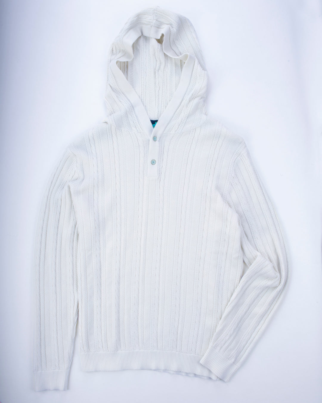 Cable Knit Henley Hoodie