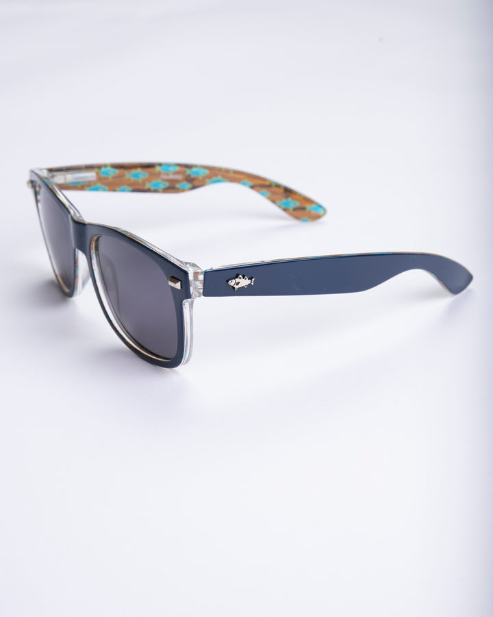 "The Deckhands" Midnight Blue Sunglasses- Black Lens