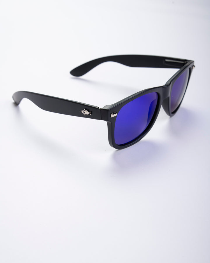 Montauk Matte Black Sunglasses - Blue Lens