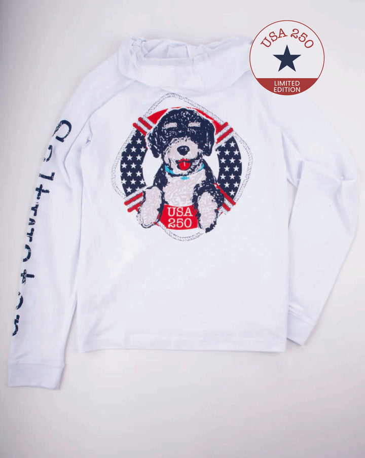 Limited Edition- Montauk All-American Blue Dog Hoodie