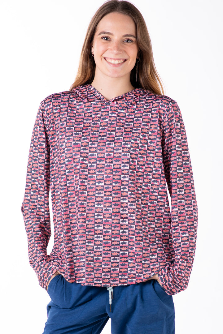 Womens Stars &amp; Stripers Performance Hoodie