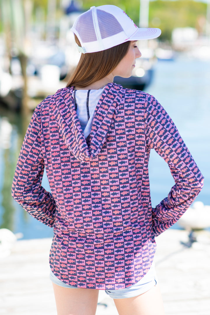Womens Stars &amp; Stripers Performance Hoodie
