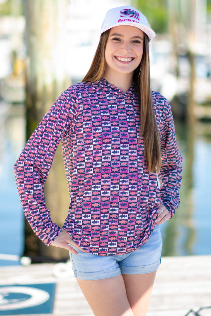Womens Stars &amp; Stripers Performance Hoodie