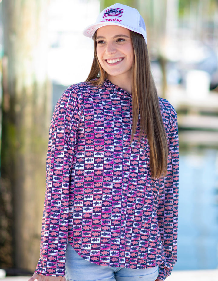 Womens Stars &amp; Stripers Performance Hoodie