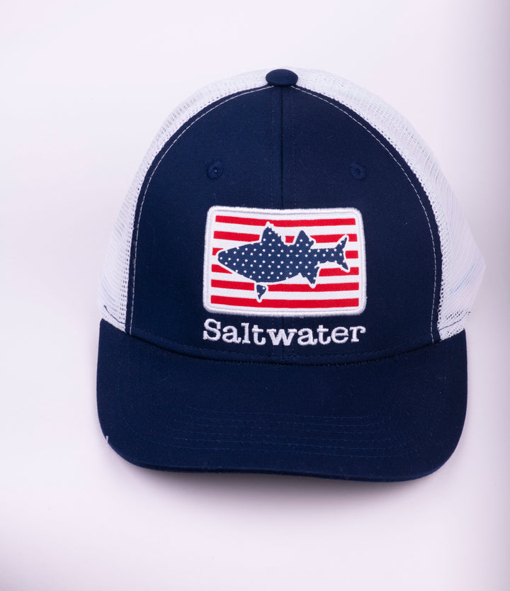 USA Striped Bass Flag Hat