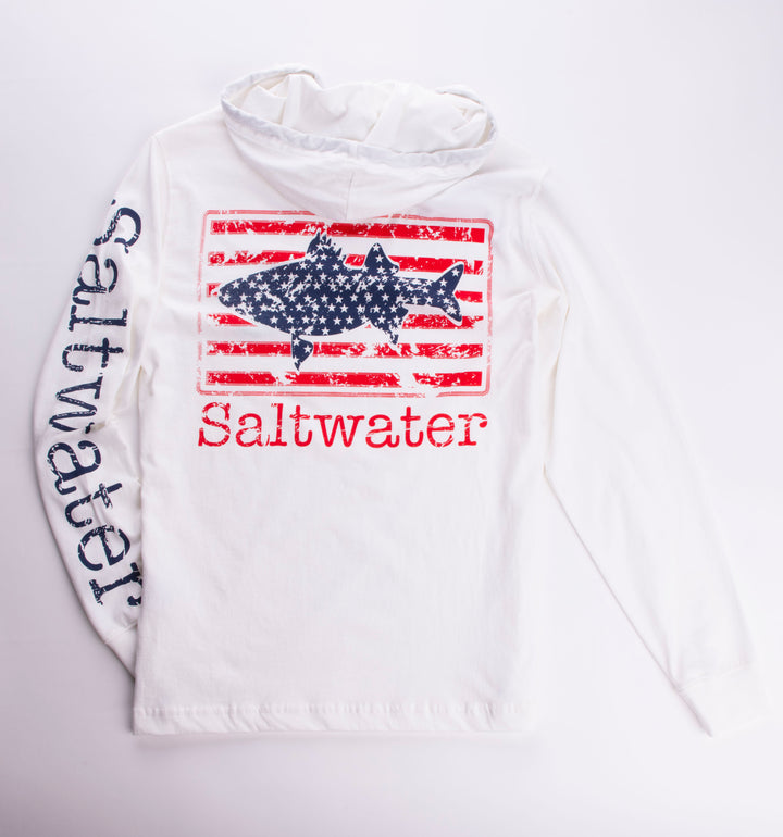 Montauk USA Flag Hoodie Tee